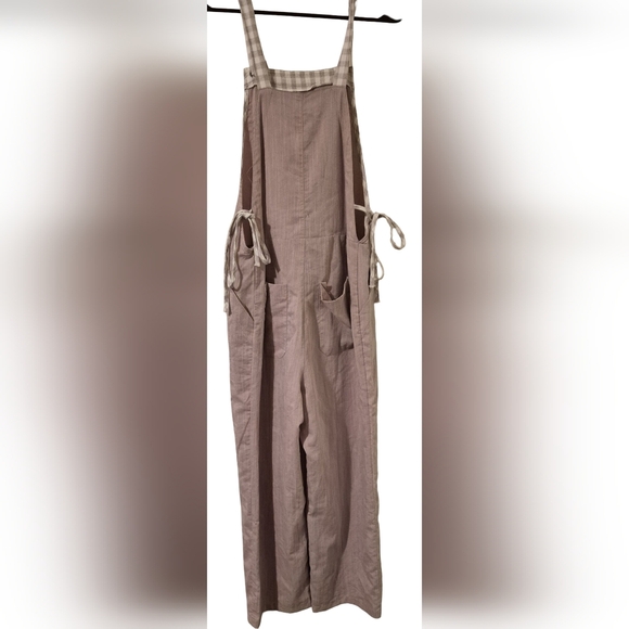 *NWOT* Hem & Thread Purple Lightweight Jumpsuit Full-Length Design - Picture 2 of 6